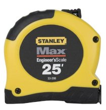 Stanley Max 33-298 - 1 1/8" x 25' Tape - Engineer’s Scale
