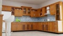 Tủ bếp gỗ xoan đào Gia Lai 011