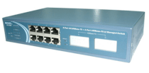 RUBYTECH ES-2310Q 10-Port L2 Managed Fast Ethernet Switch with 2 100Base-FX Ports