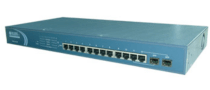 RUBYTECH PSGS-1112CF 12-Port PoE Web-Smart Gigabit Ethernet Switch with 2 SFP