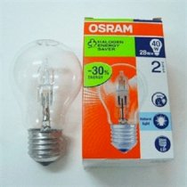 Bóng Halogen tròn Osram E27-28W (vỏ trong suốt)