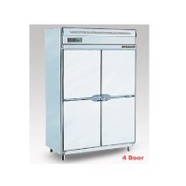 Tủ nửa mát nửa đông 4 cánh vỏ bằng inox BerJaYa BS4DU/CF