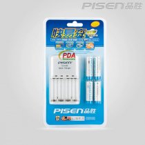 Bộ sạc và 4 Pin AA Pisen 2200mAh