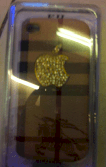 Ốp lưng Atom hình táo da iPhone 4, 4S