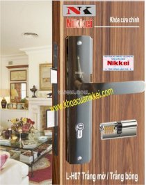 Khóa tay gạt Nikkei L-H07 Trắng