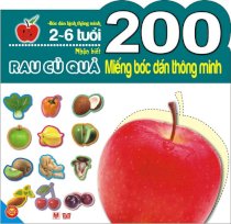 200 miếng bóc dán thông minh - Nhận biết rau củ quả (2-6 tuổi)