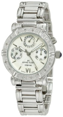 Đồng hồ AK Anne Klein Women's 10-7899MPSV Diamond Accented Multi-Function Silver-Tone Watch