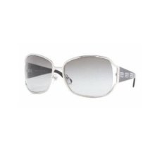 Versace 2095 b ve2095b 100011 silver metal gral gradient lens oversized sunglassec shades 