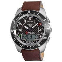 Tissot Men's T0134204620700 T-Touch Expert Black Carbon Fiber Dial Watch