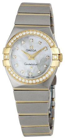 Omega Women's 123.25.27.60.55.003 White Mother-Of-Pearl Dial Constellation Watch
