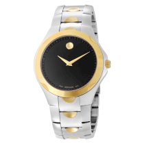 Movado Women's 606381 Luno Sport Two-Tone Black Round Dial Bracelet Watch