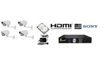 Bộ 4 camera giám sát + đầu ghi KTS + ổ cứng 500GB