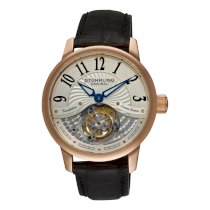 Stuhrling Original Men's 296B.3345X2 Imperial Tourbillion Rose-Tone Black Leather Watch