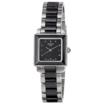 Tissot Women's T0643102205600 Cera Square Black Dial Ceramic Watch