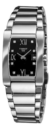 Tissot Women's T0073091105600 T-Trend Generosi-T Black Dial Stainless Steel Watch