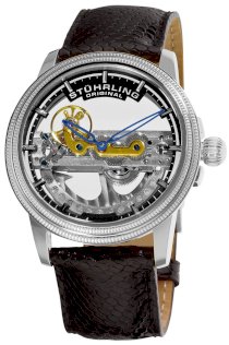 Stuhrling Original Men's 213A.331X13 Classic Limited Edition Saturnalia Bidge Automatic Skeleton Silvertone Watch