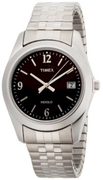 Timex Men's T2N3179J Classic Analog Silver Case Expansion Band Dress Watch