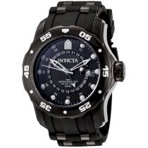 Invicta Men's 6996 Pro Diver Collection GMT Black Dial Black Polyurethane Watch