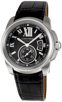 Cartier Men's W7100041 Calibre de Cartier Leather Strap Watch
