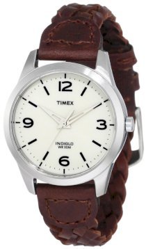 Timex Women's T2N644KW Weekender Casual Brown Woven Strap Watch