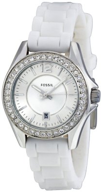 Fossil Women's ES2878 Riley Silver Dial Watch