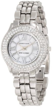 Đồng hồ AK Anne Klein Women's 10/9537MPSV Swarovski Crytals Accented Silver-Tone Bracelet Watch