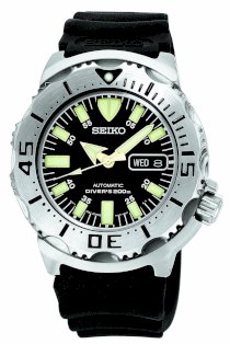 Seiko Men's SKX779 "Black Monster" Automatic Dive Polyurethane Strap Watch