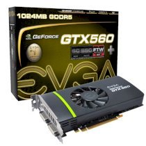 EVGA GeForce GTX 560 FTW+ 01G-P3-1468-KR (NVIDIA GTX 560, GDDR5 1024MB, 256-bit, PCI-E 2.0)