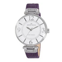 Đồng hồ AK Anne Klein Women's 109169WTPR Silver-Tone White Dial and Purple Leather Strap Watch