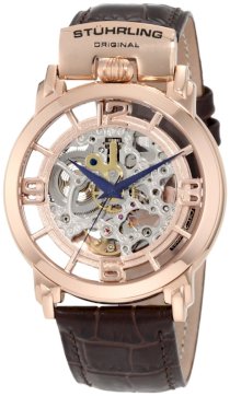 Stuhrling Original Men's 165F.334K14 Lifestyles Winchester General Automatic Skeleton Rosetone Watch