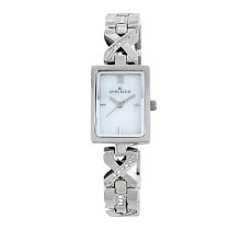 Đồng hồ AK Anne Klein Women's 109425MPSV Swarovski Crystal Silver-Tone and Mother-Of-Pearl Dial Bracelet Watch
