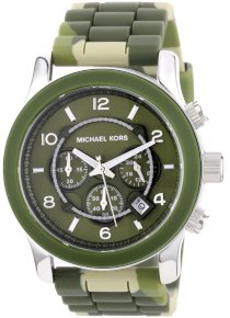 Michael Kors Watches Michael Kors Mens Sport Camo Strap Green Dial Watch