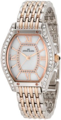 Đồng hồ AK Anne Klein Women's 10/9811MPRT Swarovski Crystal Accented Rosegold-Tone and Silver-Tone Bracelet Watch