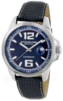 Stuhrling Original Men's 175.3315C6 Sportsman Concorso Automatic Date Blue Watch