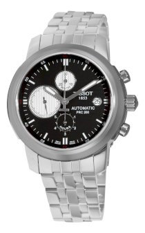 Tissot Men's T0144271105101 T-Sport PRC 200 Stainless Steel Black Dial Watch