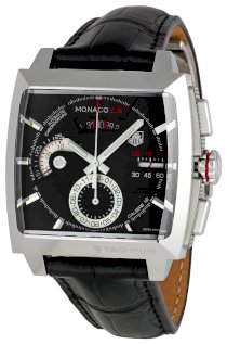 TAG Heuer Men's CAL2110FC6257 Monaco Black Dial Watch