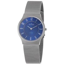 Skagen Men's 233LTTNC Titanium Blue Dial Mesh Bracelet Watch