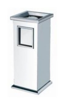 Thùng rác Inox vuông A2 (trắng)                