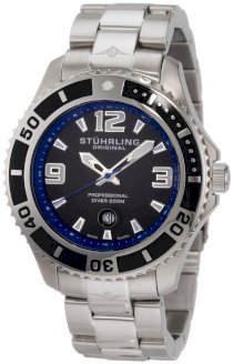 Stuhrling Original Men's 161B3.331151 Watersports Regatta Grand II Swiss Quartz Divers Date Stainless Steel Watch