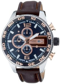 Đồng hồ Fossil Men's CH2559 Brown Leather Strap Black Analog Dial Chronograph Watch