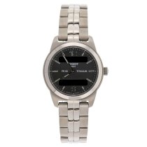 Tissot Women's T34.7.187.62 PR50 Stainless-Steel Black Dial Watch