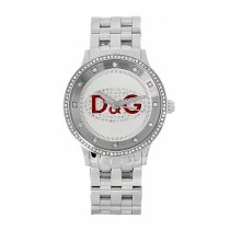 D&G Dolce & Gabbana Women's DW0144 Prime Time Stainless Steel Red Crystal Accent Dial Watch