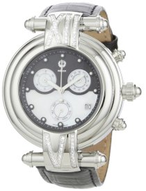 Brillier Women's 06-41121-01 Klassique Round Stainless Steel Chronograph Watch