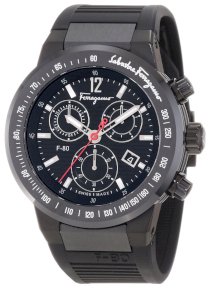 Ferragamo Men's F55LCQ6809 S113 F-80 Chronograph Tachymeter Black IP Watch