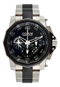 Corum Men's 75393506/V791AN Admirals Cup Chronograph 48 Black Dial Watch
