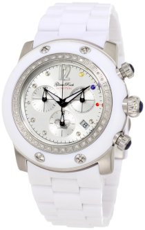 Glam Rock Women's GRD11701BV Miami Chronograph Diamond Accented White Composite Watch