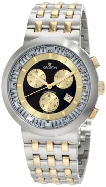 Croton Men's CC311159TTYL All Stainless Two Tone Date Watch