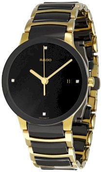 Rado Men's R30929712 Centrix Jubile Gold Plated Stainless Steel Bracelet Watch