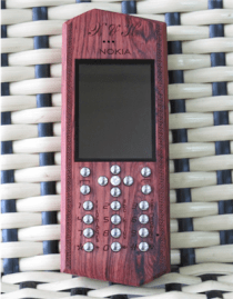 Vỏ gỗ Nokia 7210C (Đỏ ghi)