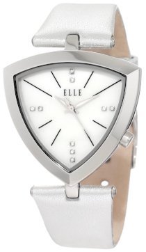 Elletime  Women's EL20017S03C Metallic Silver Leather Watch